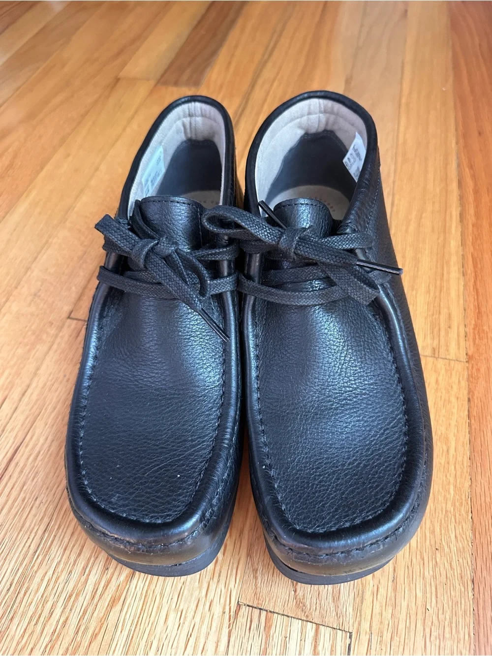 Clarks Collection Stinson Hi Black Leather Chukka Boots Men’s US 9 Moc Toe